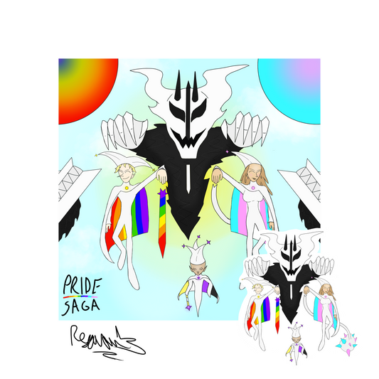 PRIDE SAGA PRINT AND STICKER!